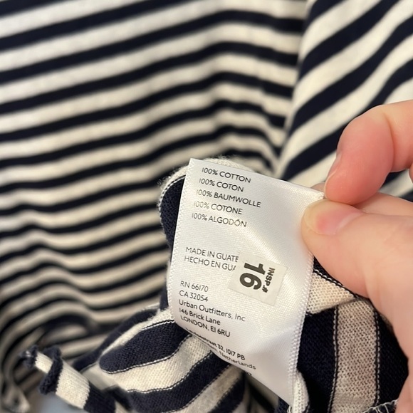 Free People Angel Striped Nautical Tee NWT Size M - Picture 5 of 6